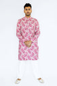 Pink Floral Cotton Kurta Set