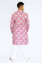 Pink Floral Cotton Kurta Set