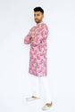 Pink Floral Cotton Kurta Set