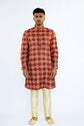 Merlot Tussar Silk Kurta Set