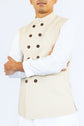 Cream Houndstooth Vest Set